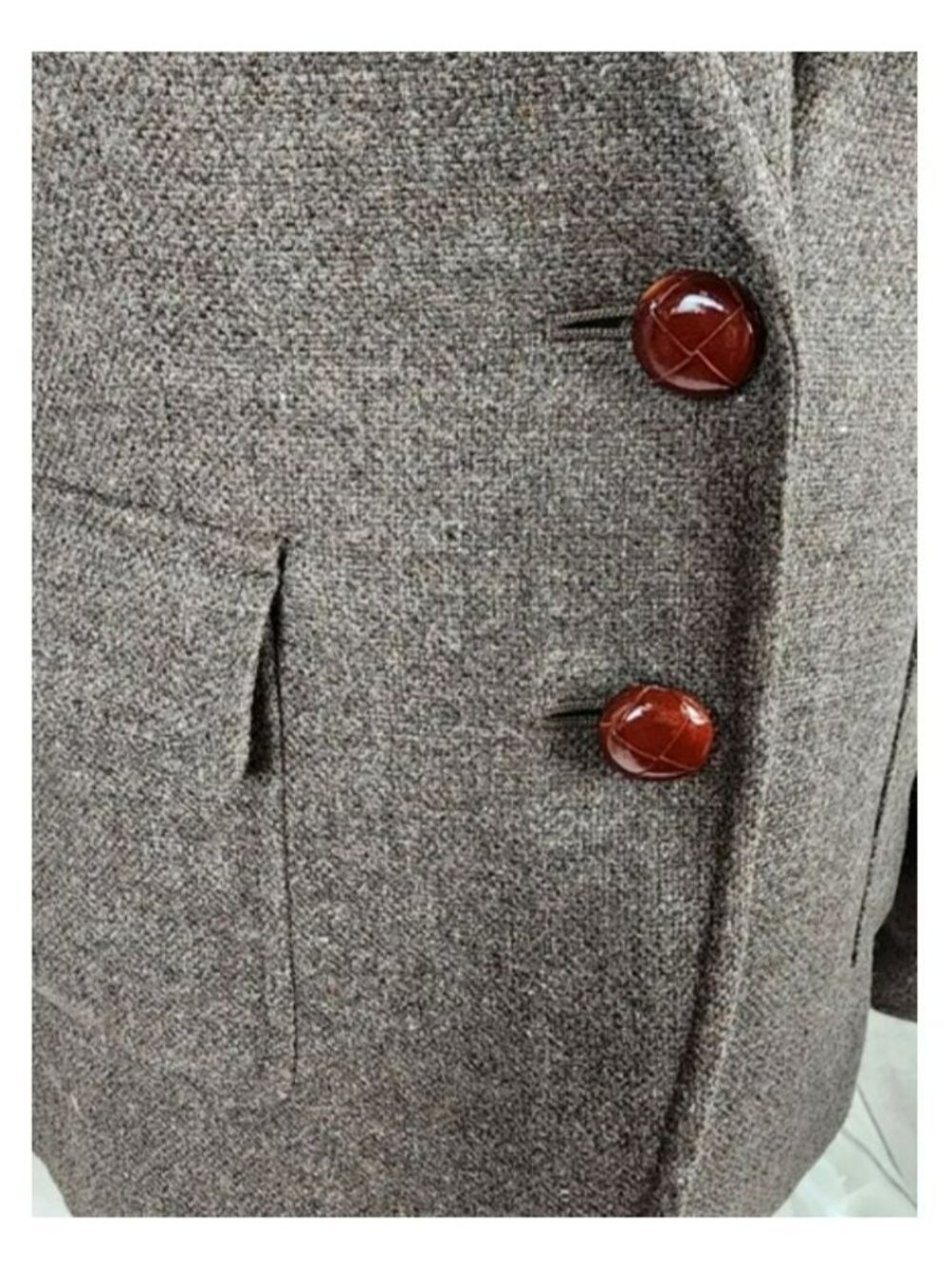Banana Republic Womens Wool Blend Brown Blazer Jacket Size 6 Stretch Two-Button - Picture 6 of 11